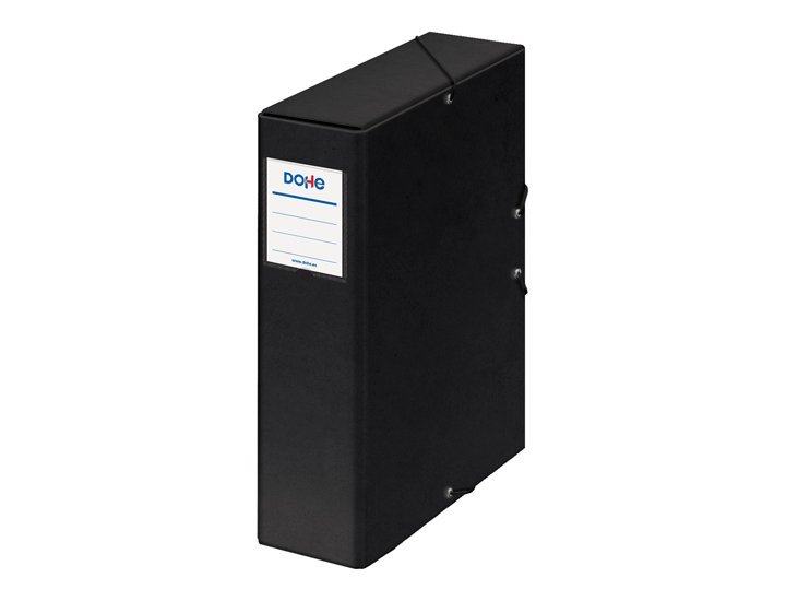 CAJA PROYECTOS CARTON GOMAS OFFICE 9 CMS NEGRO