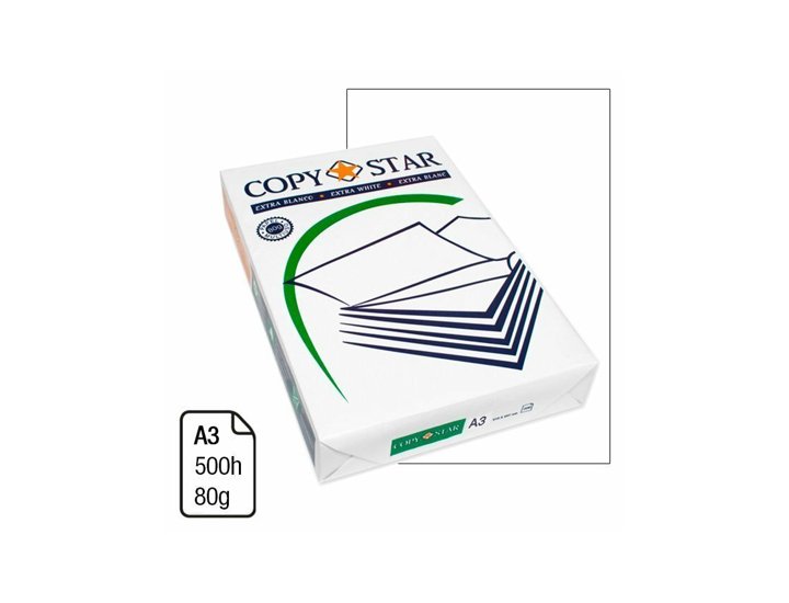 PAPEL FOTOCOPIA 80 Gramos Paquete de 500 Hojas DINA3 COPY STAR