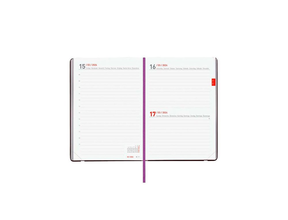 AGENDA 18 MESES ENCUADERNADA 100X150 MM Semana Vista FINOCAM MINIMAL PRETTY