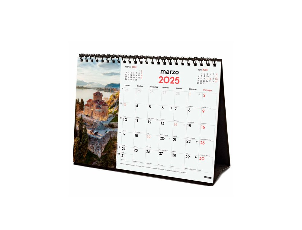 CALENDARIO ESPIRAL SOBREMESA 201X150 MM FINOCAM MARAVILLAS DEL MUNDO