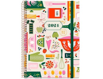 AGENDA ANUAL ESPIRAL 155X213 MM DIA PAGINA PLUS MIQUELRIUS AMAPOLA