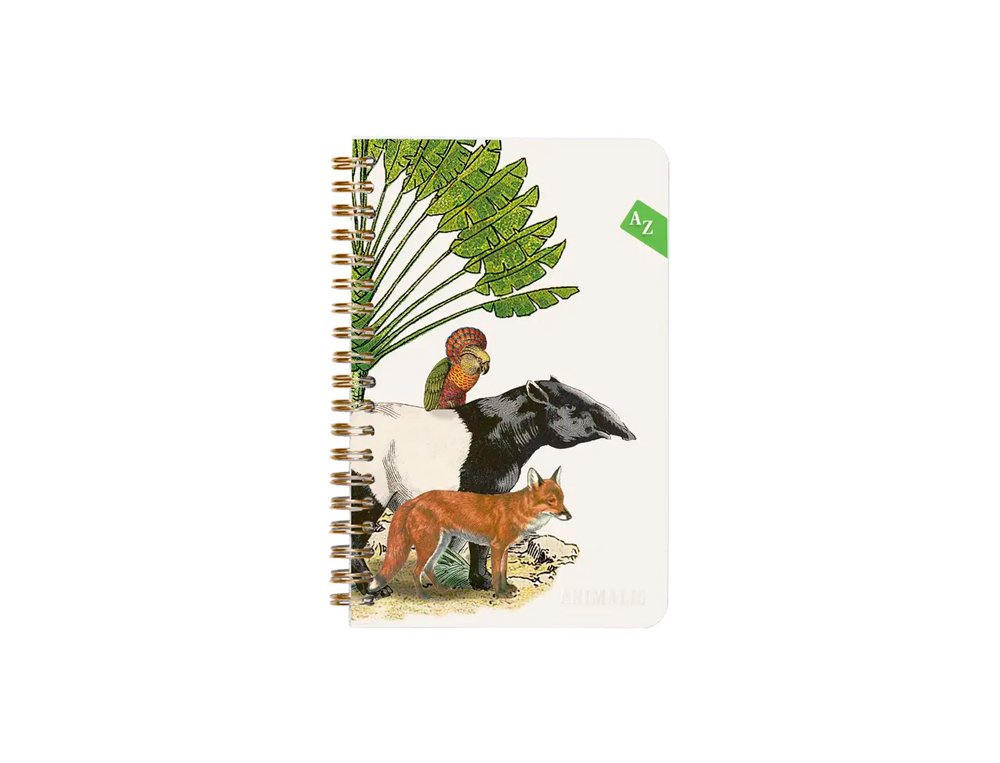INDICE TELEFONO ESPIRAL RAYADO 11X17 Cm ANIMAL