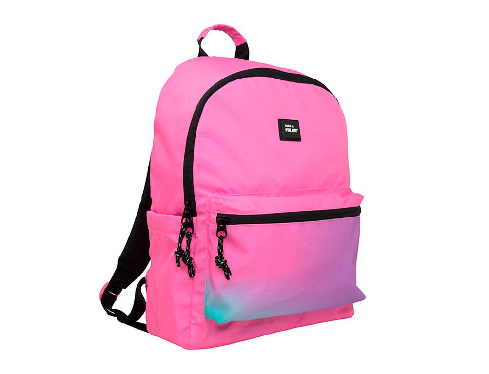 MOCHILA ESCOLAR 2 CREMALLERAS 22 LITROS SUNSET ROSA