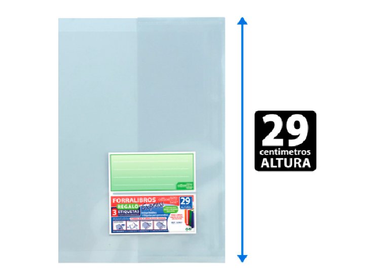 PLASTICO FORRO LIBRO AJUSTABLE 29 Cms OFFICE BOX Unidad
