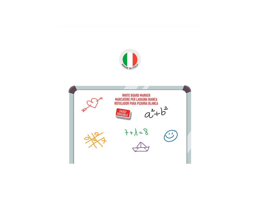 ROTULADOR PIZARRA CARIOCA CLIP PACK 6 COLORES