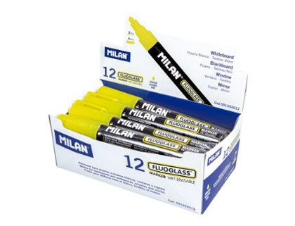 ROTULADOR MILAN FLUOGLASS MARKER AMARILLO