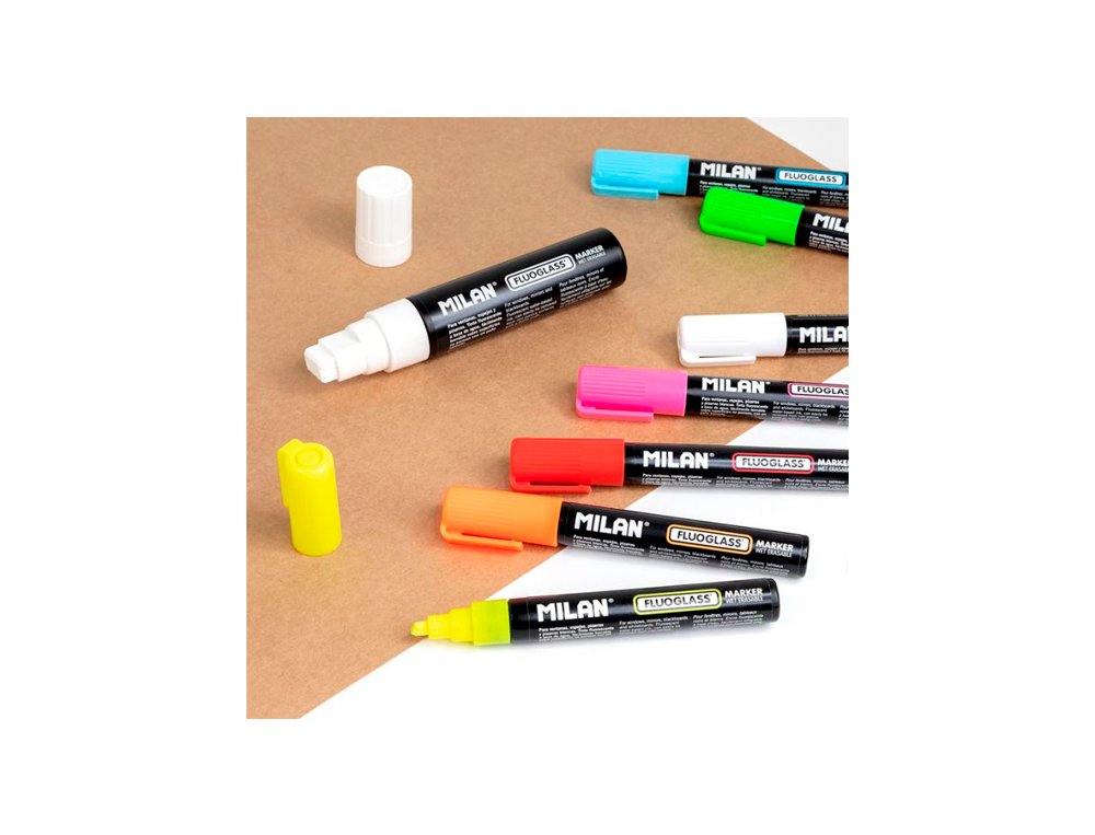 ROTULADOR MILAN FLUOGLASS MARKER AMARILLO