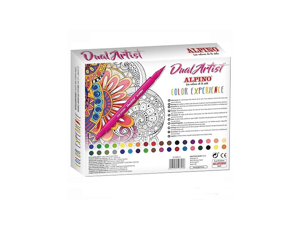ROTULADOR ALPINO CAJA CARTON 36 COLORES DUAL ARTIST COLOR ARTIS