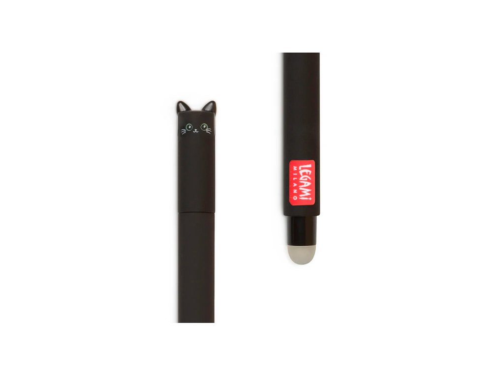 BOLIGRAFO GEL BORRABLE LEGAMI GATO NEGRO
