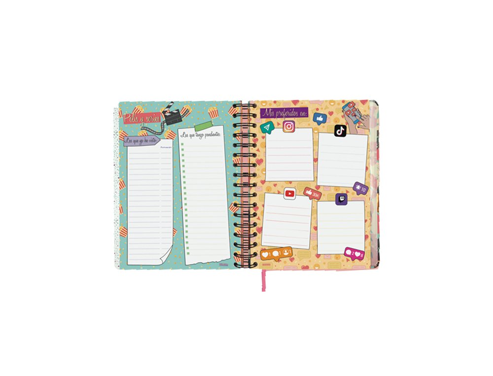 AGENDA ANUAL ESPIRAL 155X215 MM DIA PAGINA FINOCAM TALKUAL FLOR