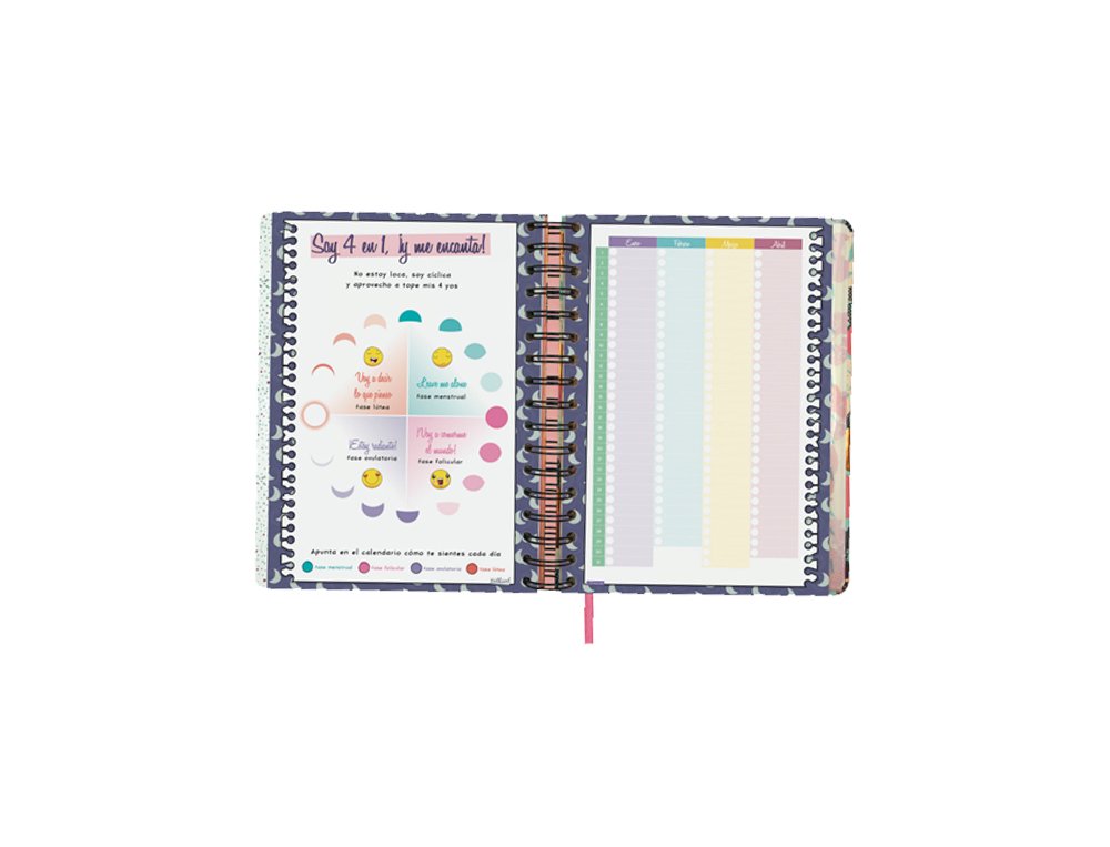 AGENDA ANUAL ESPIRAL 155X215 MM DIA PAGINA FINOCAM TALKUAL FLOR