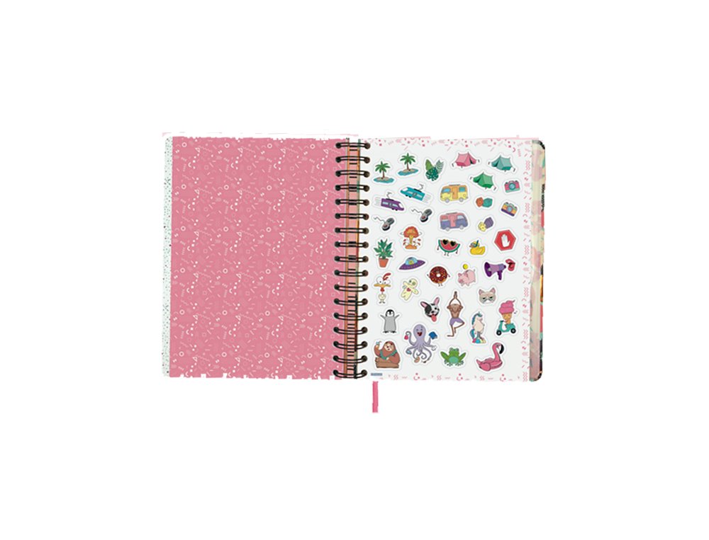 AGENDA ANUAL ESPIRAL 155X215 MM DIA PAGINA FINOCAM TALKUAL FLOR