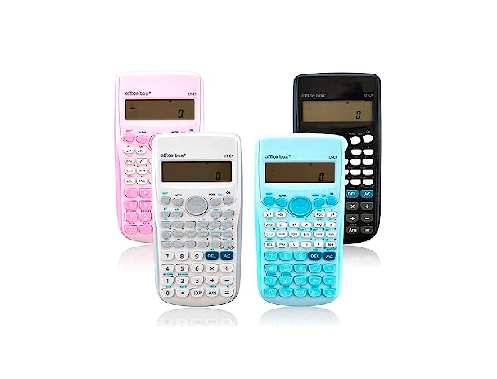 CALCULADORA CIENTIFICA FX-82MS 240 Funciones 2 Lines OFFICE BOX CELESTE