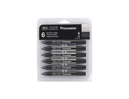 ROTULADOR Winsor  and  Newton PROMARKER PACK 6 ROTULADORES TONOS NEUTRO