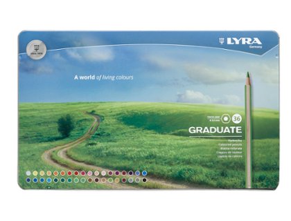 LAPIZ LYRA GRADUATE CAJA METAL 36 COLORES