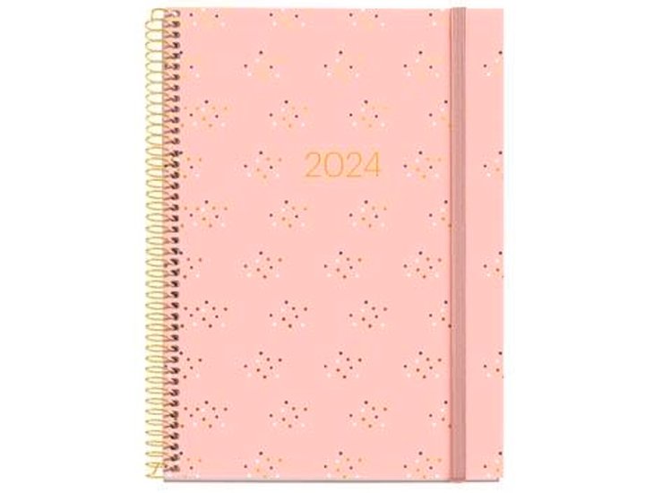 AGENDA ANUAL ESPIRAL 155X213 MM DIA PAGINA MIQUELRIUS PLUS POLKA DOTS