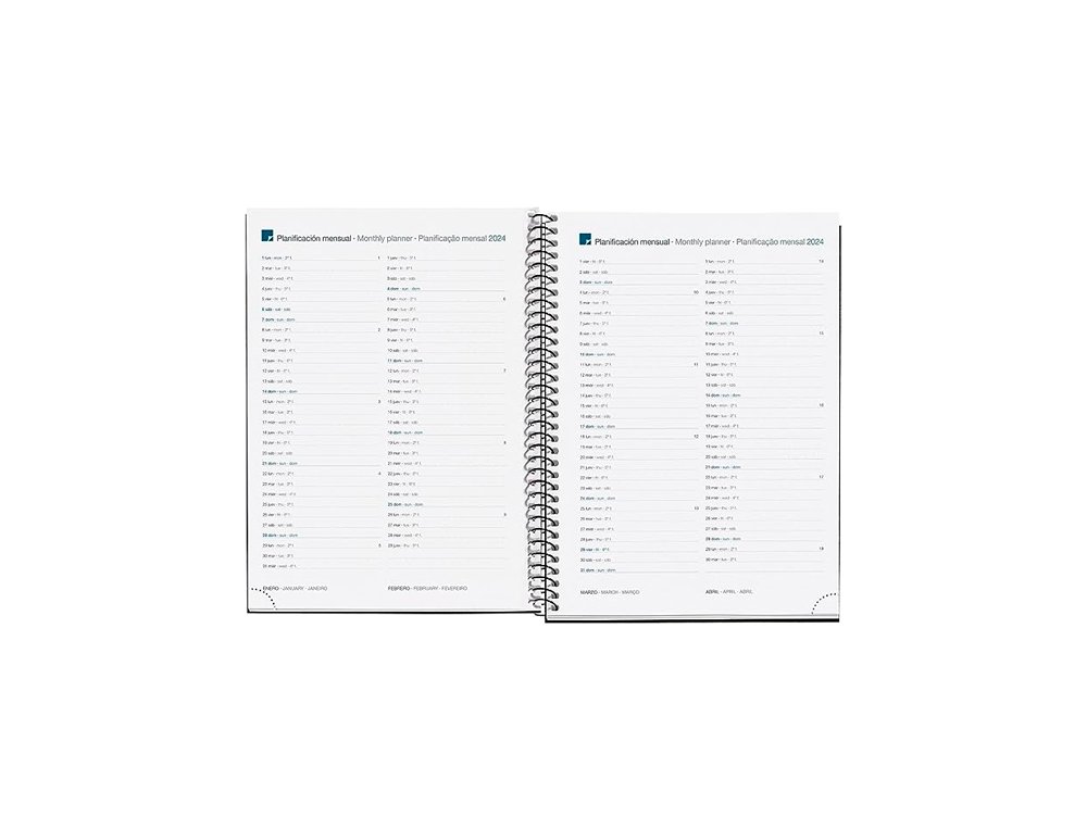 AGENDA ANUAL ESPIRAL 155X213 MM DIA PAGINA MIQUELRIUS PLUS POLKA DOTS
