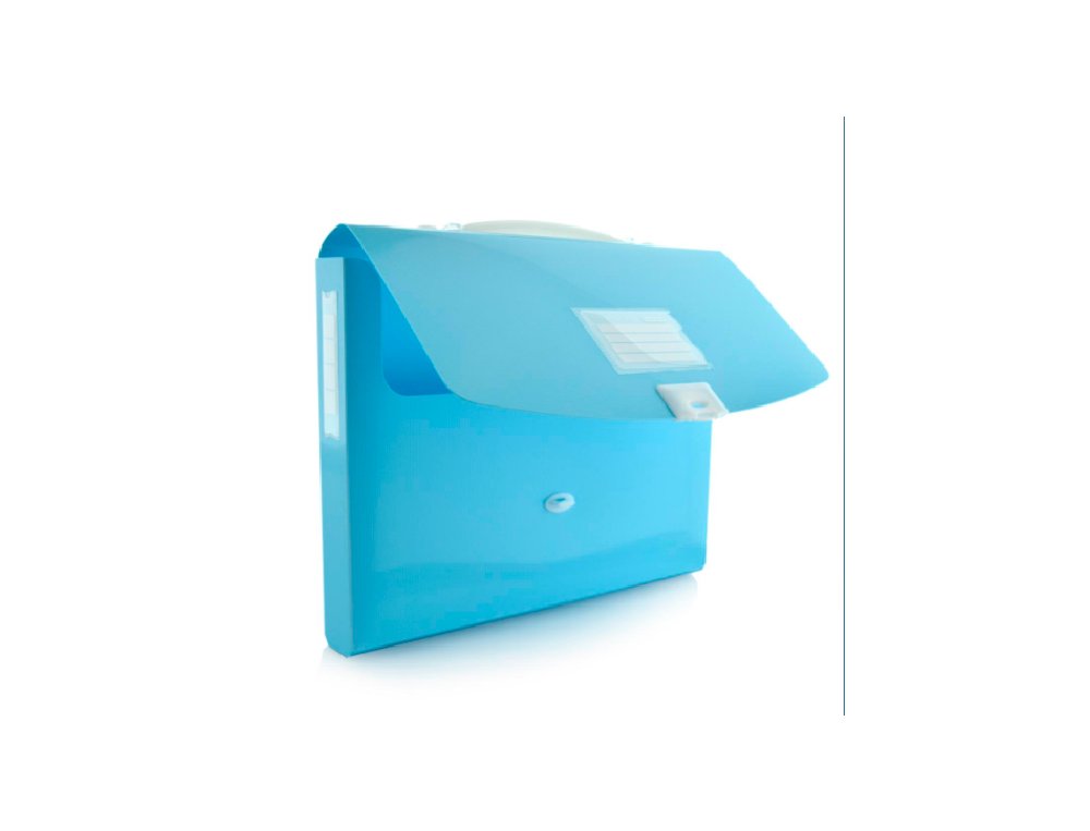 MALETIN POLIPROPILENO TRASLUCIDO FOLIO OFFICE BOX COLOR ASA SILICONA COLORES SURTIDOS