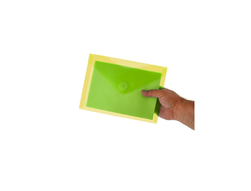 DOSSIER SOBRE VELCRO DINA5 TRANSPARENTE OFFICE BOX AMARILLO