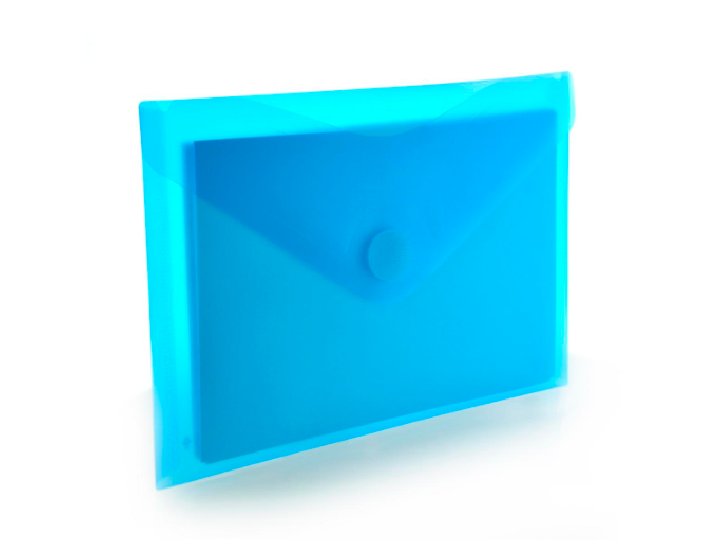 DOSSIER SOBRE VELCRO DINA5 TRANSPARENTE OFFICE BOX AZUL