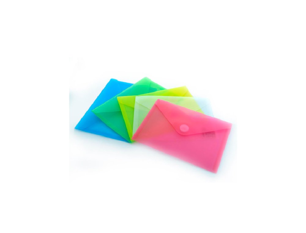 DOSSIER SOBRE VELCRO DINA5 TRANSPARENTE OFFICE BOX AZUL