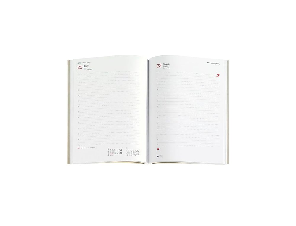 AGENDA ANUAL ENCUADERNADA 155X213 MM DIA PAGINA MIQUELRIUS LUXOR FLEXIBLE SIMIL PIEL CON GOMA AZUL