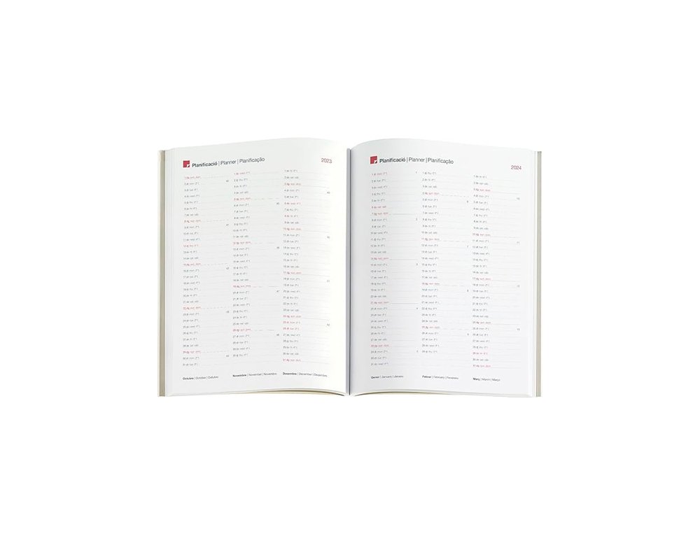 AGENDA ANUAL ENCUADERNADA 155X213 MM DIA PAGINA MIQUELRIUS LUXOR FLEXIBLE SIMIL PIEL CON GOMA AZUL
