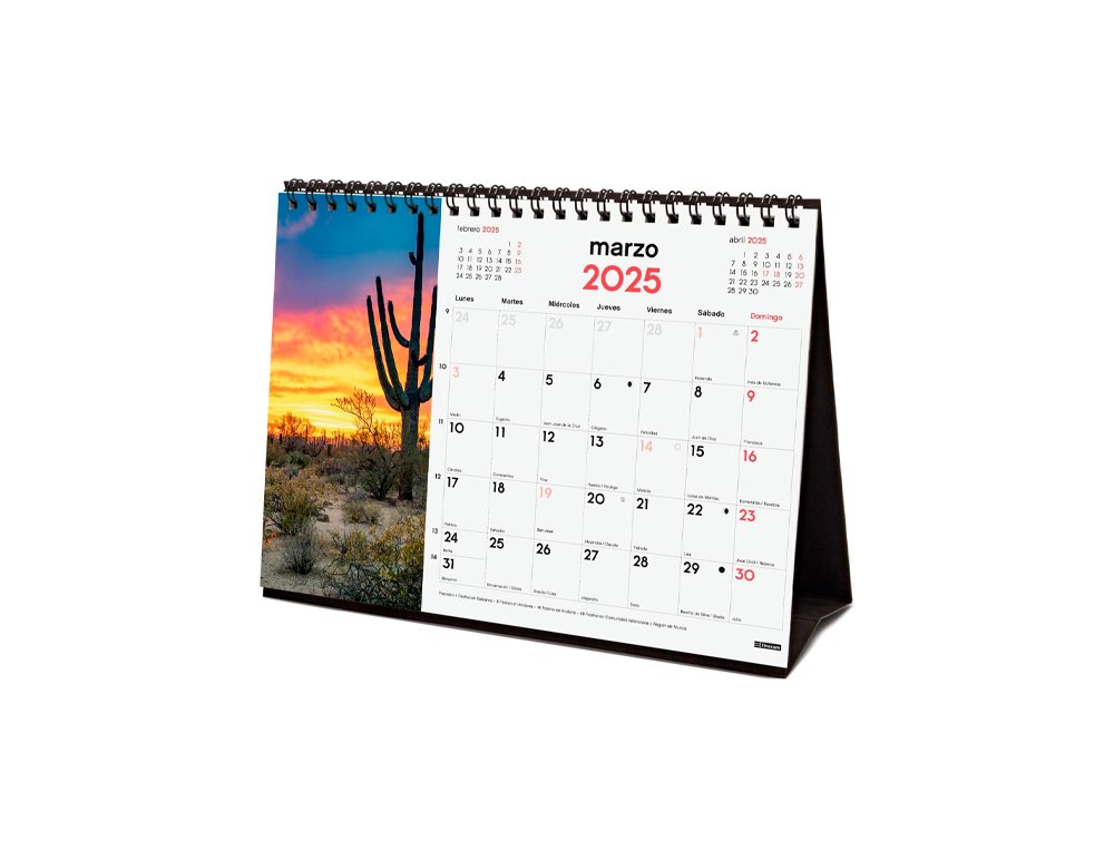 CALENDARIO ESPIRAL SOBREMESA 201X150 MM FINOCAM ATARDECERES