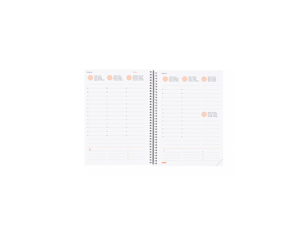 AGENDA PERPETUA ESPIRAL 155X212 MM Semana Vista FINOCAM MYTIME