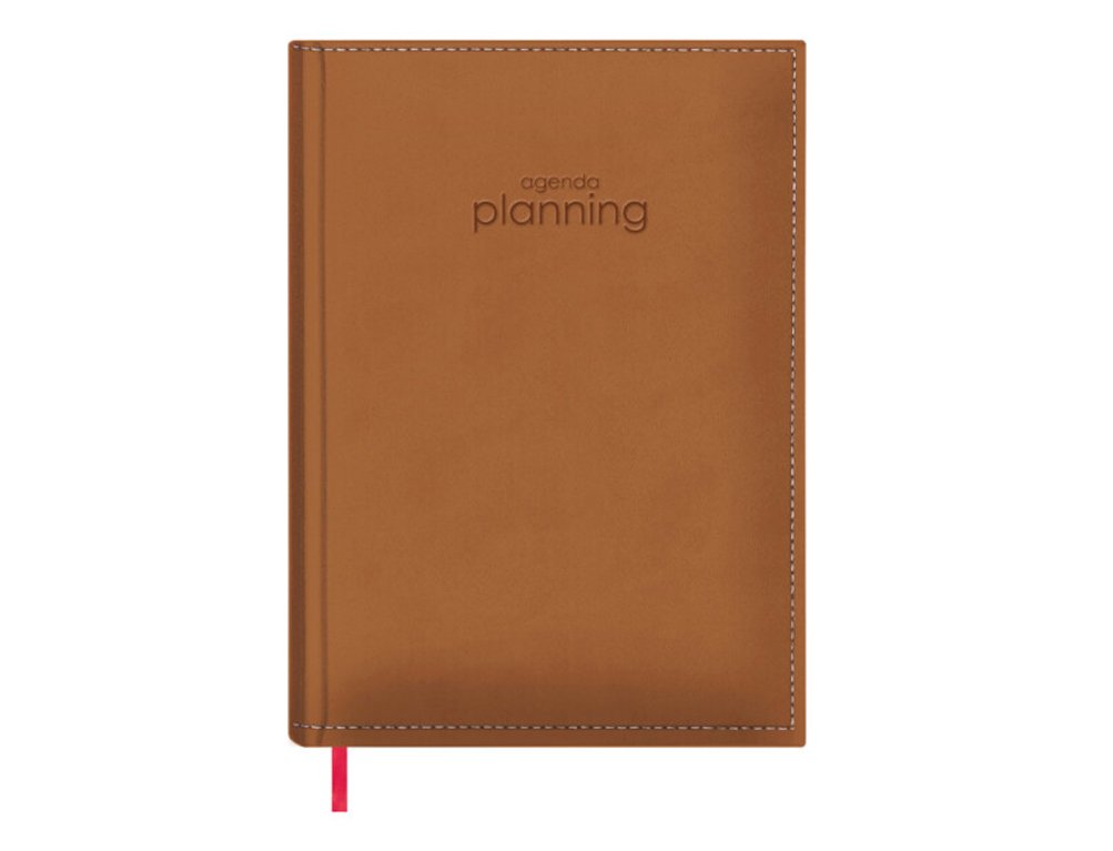 AGENDA PLANNING PERPETUA ENCUADERNADO DOHE TAPA POLIPIEL DIN A4 384 PAGINAS DIA PAGINA PAPEL BLANCO 70 Gramos CAMEL