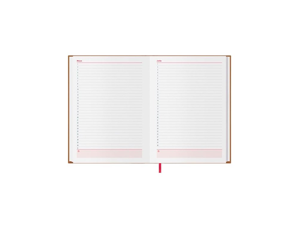 AGENDA PLANNING PERPETUA ENCUADERNADO DOHE TAPA POLIPIEL DIN A4 384 PAGINAS DIA PAGINA PAPEL BLANCO 70 Gramos CAMEL