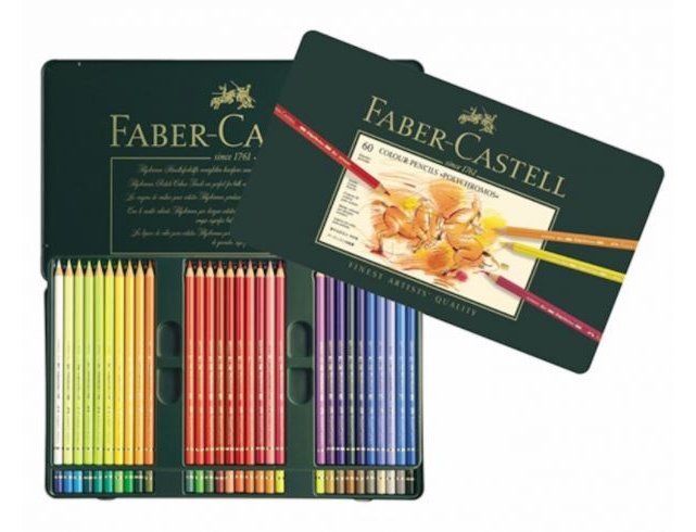 LAPIZ FABER CASTELL POLYCHROMOS 60 COLORES CAJA METAL