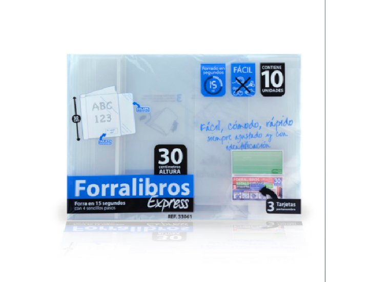 PLASTICO FORRO LIBRO AJUSTABLE 30 CM OFFICE BOX Unidad
