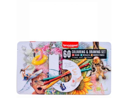 LAPIZ TALENS Bruynzeel CAJA METAL DE 60 COLORES CREATIVE ARTIST