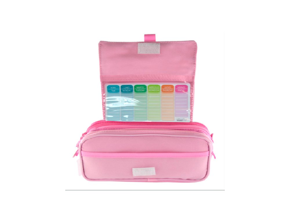 PORTATODO COLORLINE CREMALLERA TRIPLE + TIRA PARA CARRO OFFICE BOX COLORES SURTIDOS PASTELES