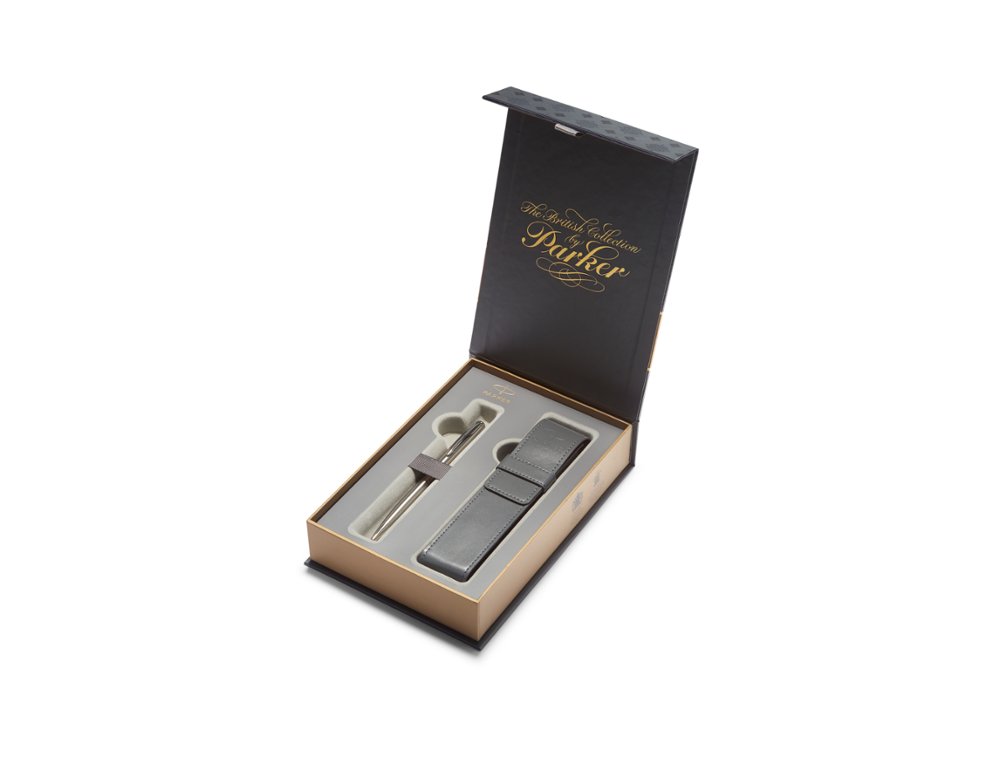 BOLIGRAFO PARKER SONNET ACERO CT +PORTABOLIGRAFO