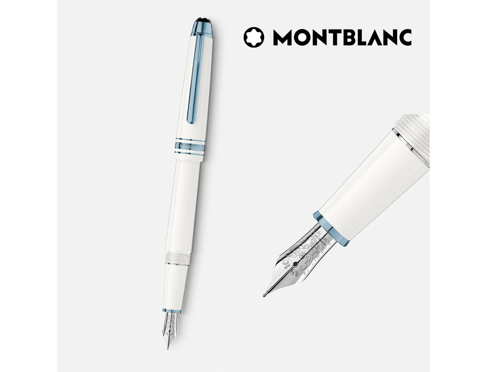 PLUMA MONTBLANC MEISTERSTUCK 145 GLACIER WHITE PLUMIN F