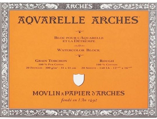 PAPEL ACUARELA ARCHES 56X76 mm 300 Gramos GRANO GRUESO