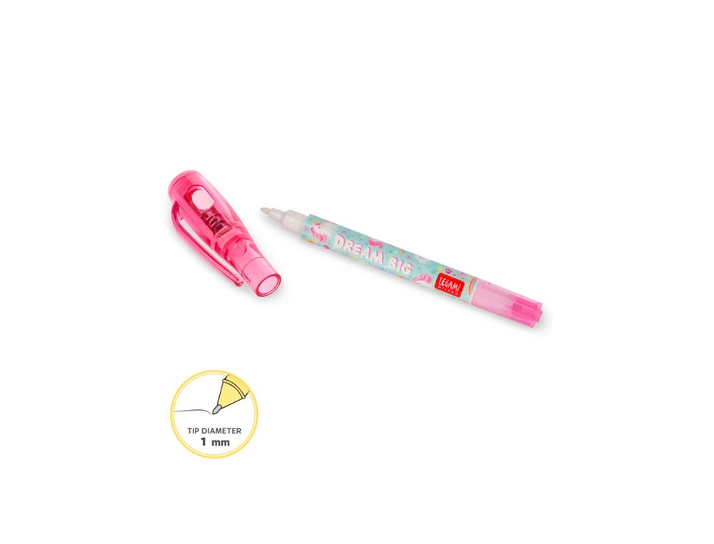 BOLIGRAFO MAGICO TINTA INVISIBLE UNICORNIO LEGAMI