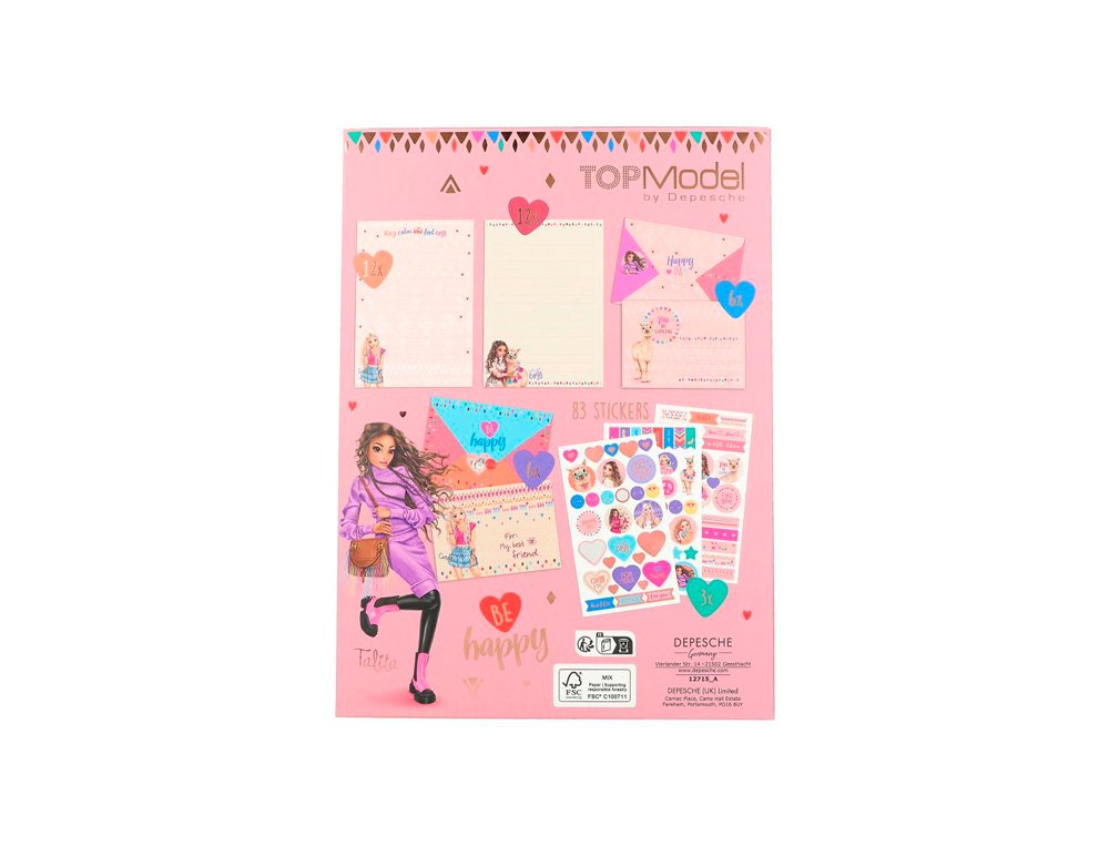 SET DE PAPEL DE CARTAS COSY TOP MODEL