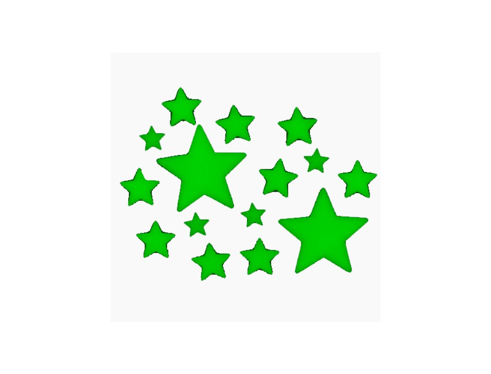 DECORACION ESTRELLA FOSFORESCENTES ADHESIVAS