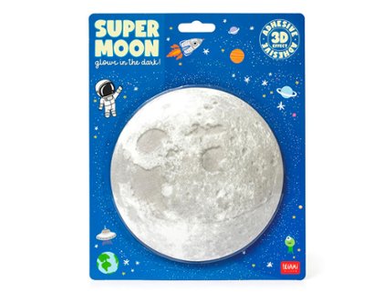 DECORACION LUNA FOSFORESCENTE ADHESIVA