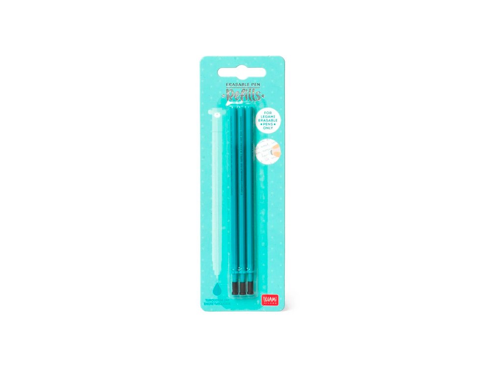 RECAMBIO BOLIGRAFO BORRABLE Pack 3Uds TURQUESA