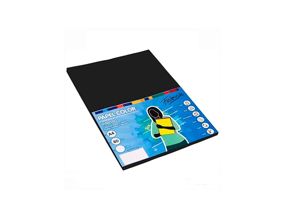 PAPEL IRIS DINA4 PACK 100 HOJAS 80 Gramos NEGRO
