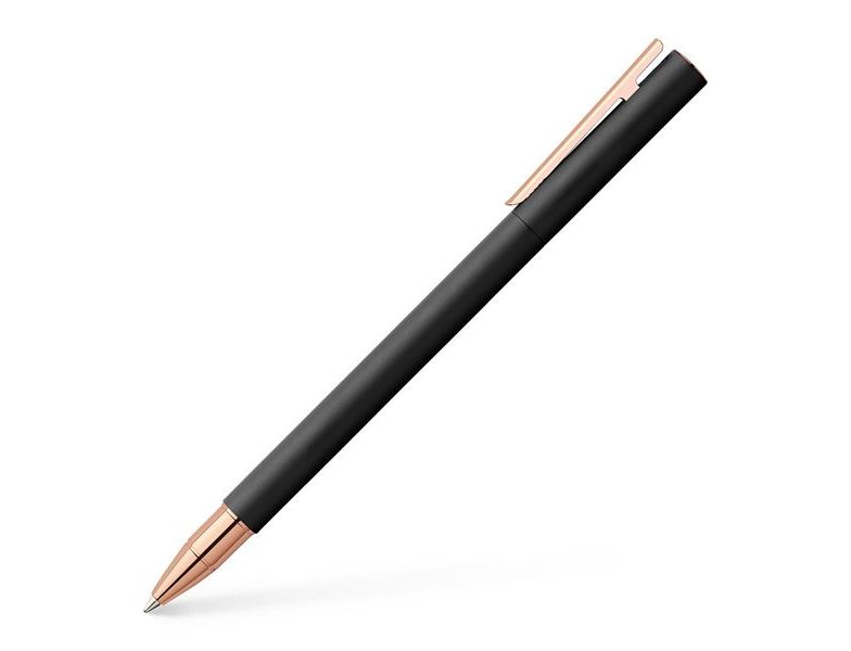 ROTULADOR Roller FABER CASTELL NEO SLIM NEGRO MATE/ORO ROSA