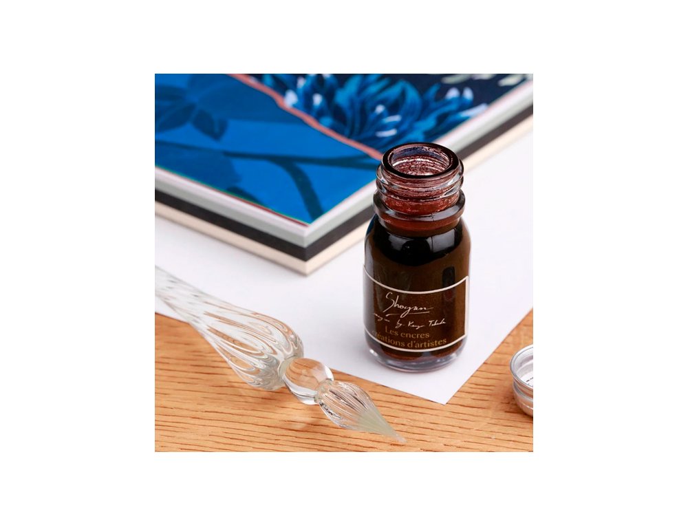 SET DE CALIGRAFIA PLUMA CRISTAL + TINTERO + BLOC