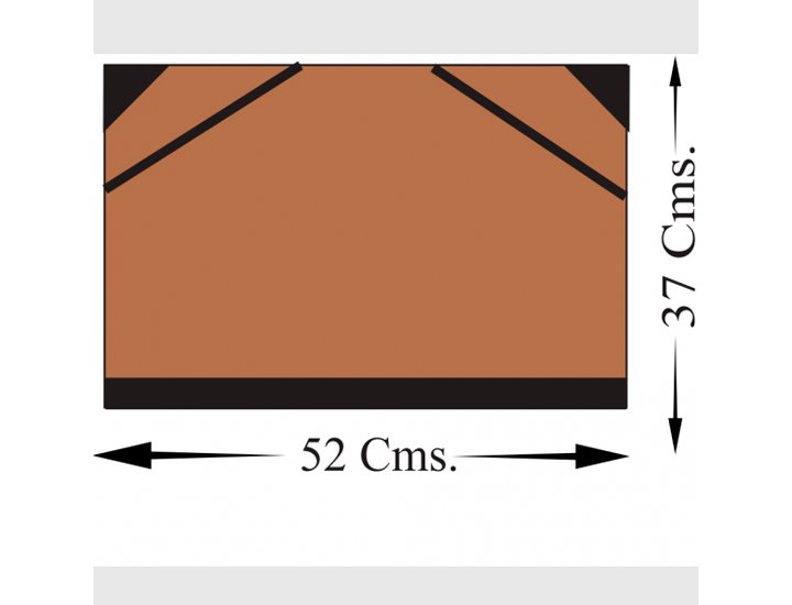 CARPETA DIBUJO CARTON KRAFT LINER 1.5MM 37X52 CM MARRON