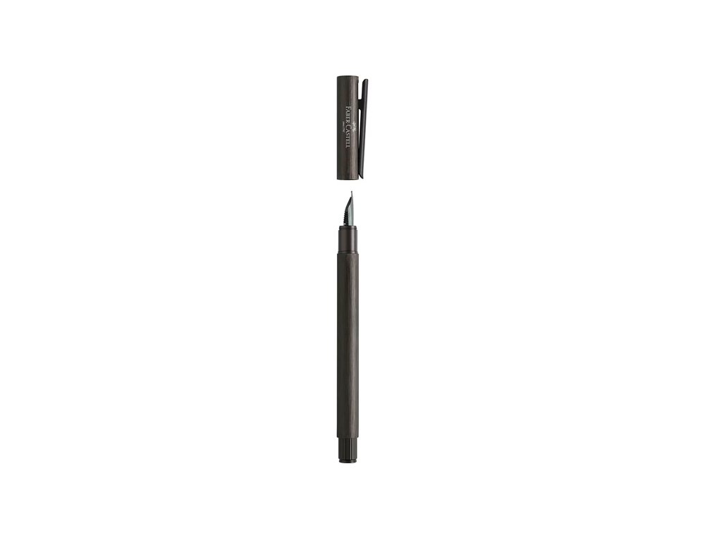 PLUMA FABER CASTELL NEO SLIM ALUMINIO GUN METAL NEGRA PLUMIN F