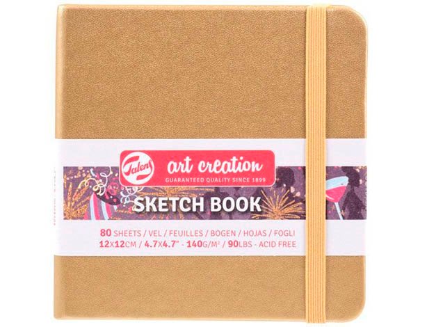 BLOC NOTAS SCKETCH TALENS ART CREATION 12X12 Cm 80 Hojas 140 Gramos ORO
