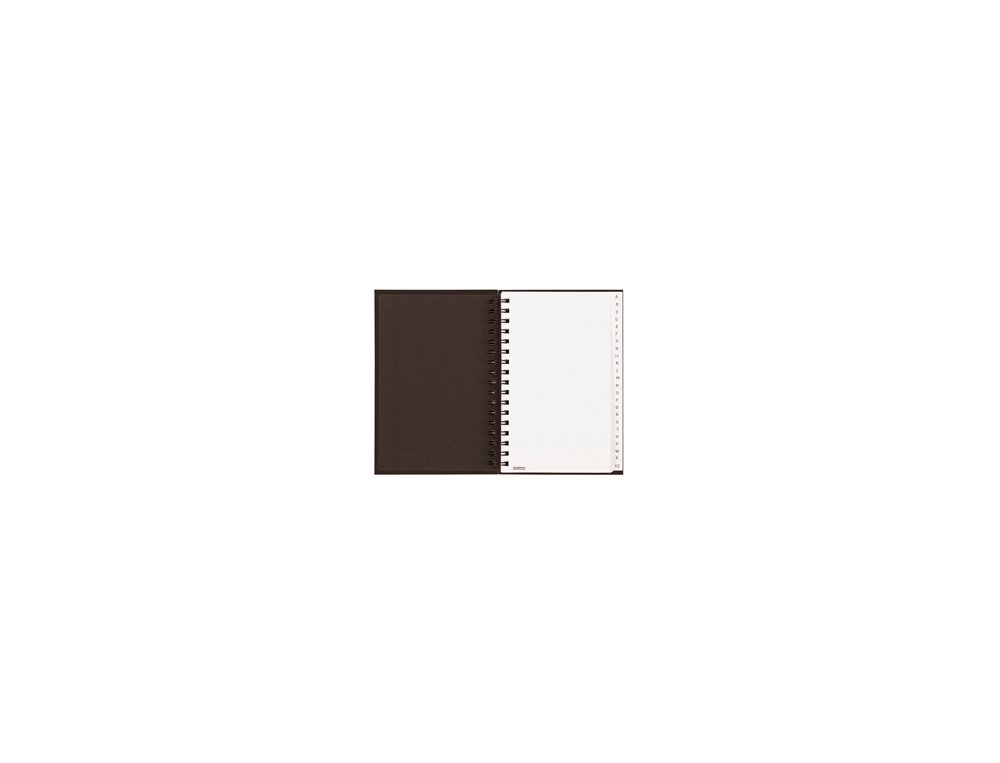 INDICE ALFABETICO FINOCAM ESPIRAL TAPA SOFT CON GOMA COLOR DINA6 NEGRO